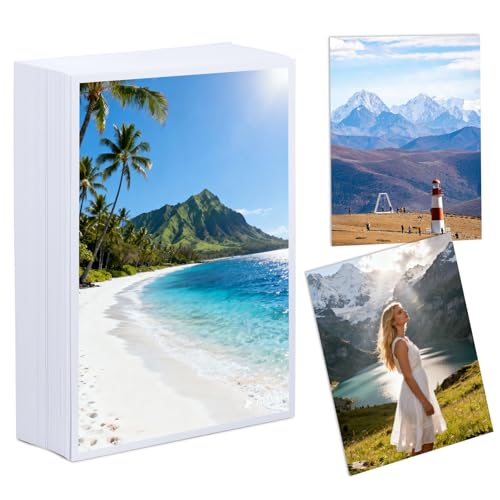 100 Blatt Fotopapier 8,9 x 12,7 cm Premium-Fotopapier, Kunstdruckpapier, 180 g/m², Druckerpapier, weißes Hochglanzpapier, Fotodruckerpapier, Bürobedarf für Tintenstrahldrucker