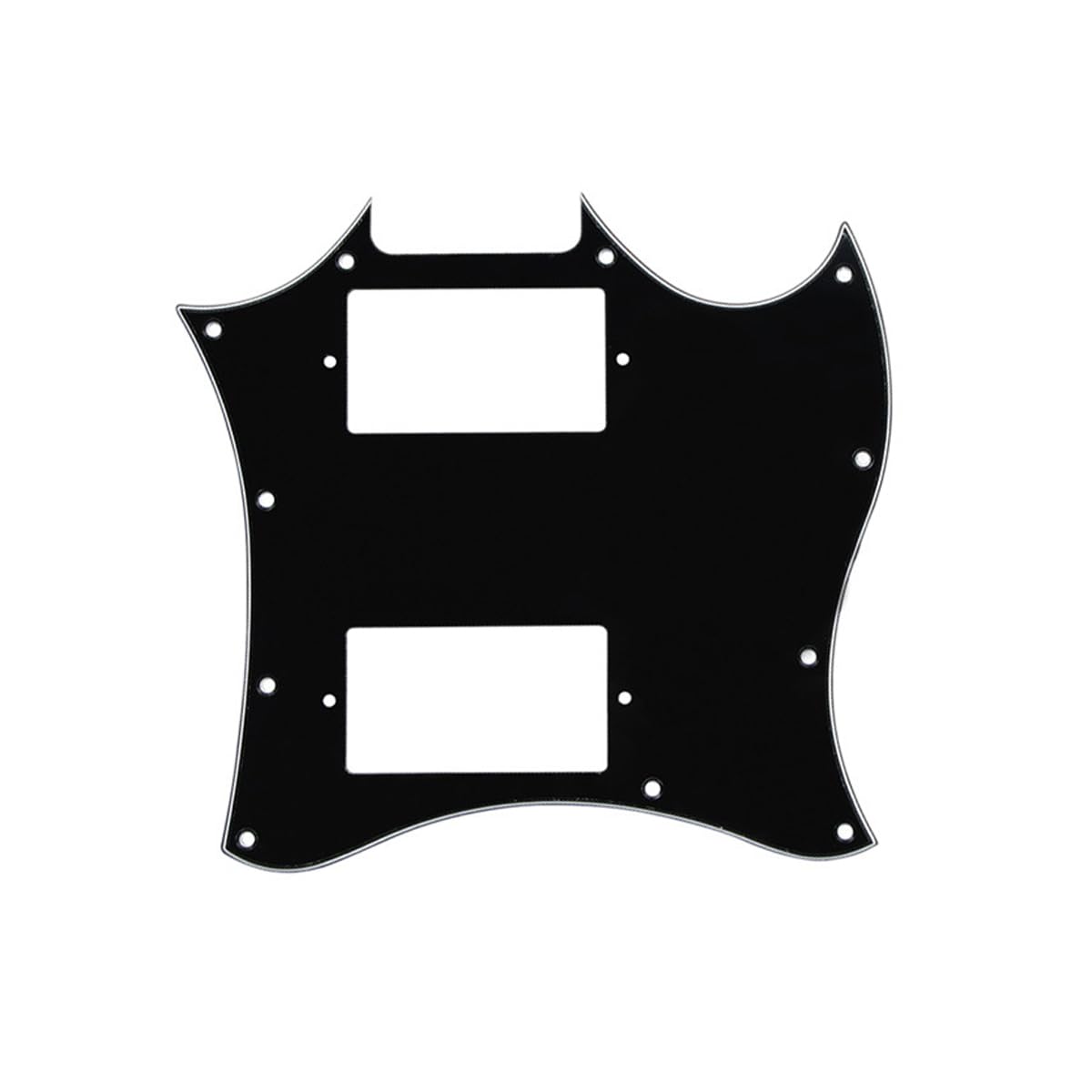 ROZILO Full Face No Hole American Standard SG Pickguard Scratch Plate with Screws Fit SG Guitar Epiphone SG Black 3Ply