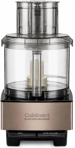 Image of Cuisinart Food Processor 14-Cup Vegetable Chopper for Mincing, Dicing, Shredding, Puree & Kneading Dough, Umber Stainless Steel, DFP-14UMBY