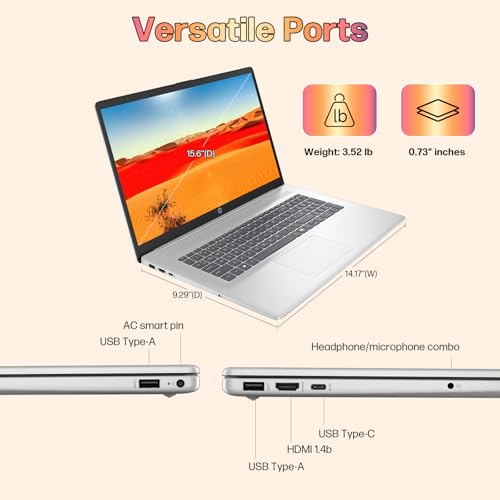 Image of HP 15.6 Touchscreen Laptop for Student Business, Intel Core i3-1315U, Office 365 of The Web Lifetime, 20GB RAM, 512GB SSD, Copilot AI, Wi-Fi 6, HD Camera, Windows 11 Pro, W /Accessories