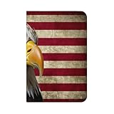 Eagle America Flag(1) Passport Holder Covers Women Men Fashion PU Leather Case Protector Cover with Card Slots for Travel