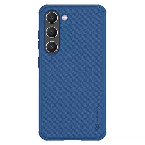 Nillkin TPU Case for Samsung Galaxy S23 Plus (6.6" Inch) Super Frosted Shield Pro Hard Back Soft Border (PC + TPU) Shock Absorb Cover Raised Bezel Camera Protect PC Blue Color