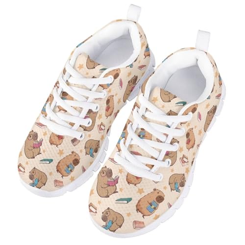 Yzaoxia Girls Capybara Shoes Athletic Running Shoes for Kids Walking Sneakers Size 11-Size 12