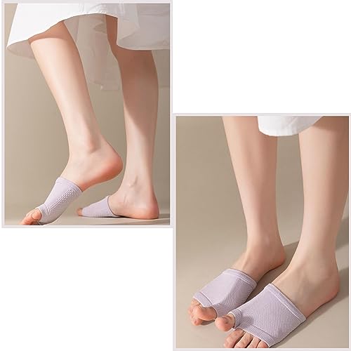 DUNKOING 5 Pairs Toe Topper Half Socks Women's No Show Toe Cover Liners Sock for Mules Sandals Pumps Clogs Heels US 5-93