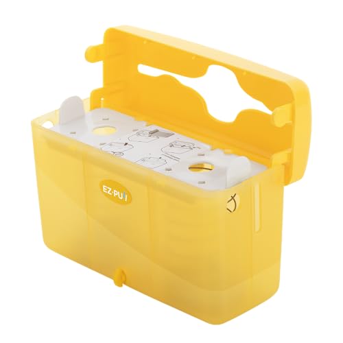 Image of EZbrnd Countertop SLIMFOLD Hand Towel Dispenser for Kitchen /Bathroom /Office /RV /Airbnb, Guest Towel Holder, Sunburst Yellow