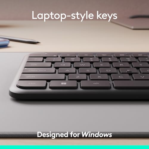 Image of Logitech Signature Slim MK955 Combo for Business | Copilot Edition, Microsoft Copilot, Copilot in Windows, Wireless Keyboard and Mouse, Quiet Typing, Secure Receiver, Bluetooth, Windows - Graphite