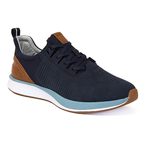 Deer Stags Men's Cranston Sneaker, Navy/Brown, 9.5