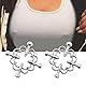 Fetisch Nippelklemmen，Nippelklemme für frauen，Einstellbar Nipple Clamps，Silver Bdsms spielzeug ，Edelstahl Brustwarzenklemmen，Stimulation Erotik SM，für Paare Extrem Sex（Blumenmuster)