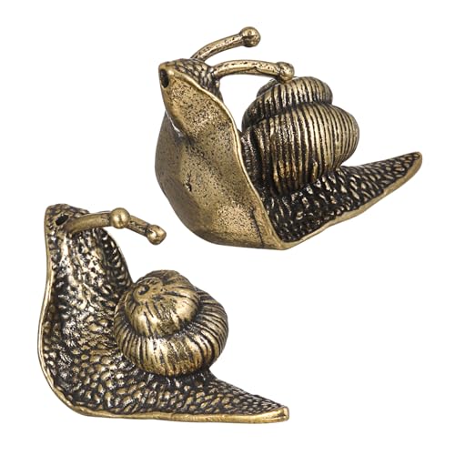 Ornements d'escargot rétro en laiton fait main pour style cottagecore chic