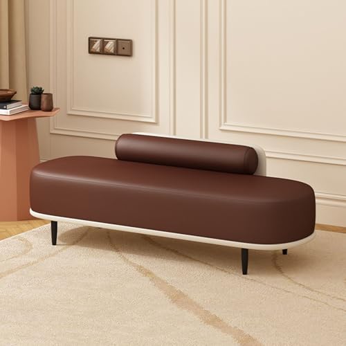 Banc ottoman rangement chaussures et assise de couloir en similicuir