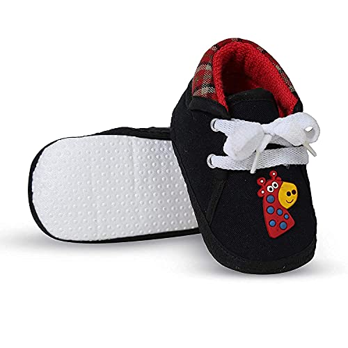 Image of Butterthief Unisex Baby Prewalking Shoes for Newborn Boys & Girls | Soft Sole Infant Bootie with Anti-Slip Bottom | Lightweight Cotton Footwear Early Walker Shoes (3-6 Months, 11 CM)