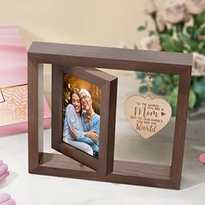 Mom Gifts Valentines Day Gifts for Mom from Daughter Son Kids, Engraved Night Light with 5x7 Mom Picture Frame Solid Wood, New Mom Gifts Mother Son Picture Frame Mother-in-Law Birthday Gifts for Mom Mom Gifts Christmas Gifts For Mom From Daughter Son Mother Picture Frame Double Sided Display 4×6 Photo with Warm Heart Pendant Mother In Law Gifts From Daughter In Law Mom Birthday Gifts Tabletop
