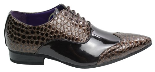 Scarpe Eleganti da Uomo Pelle PU Nera o Marrone