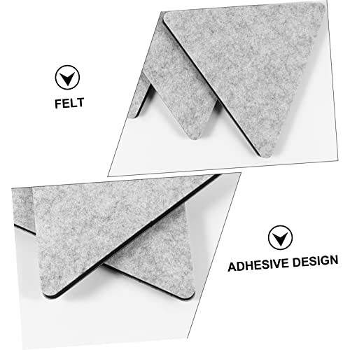 DECHOUS 12 piezas Paneles acústicos adhesivos triangulares para insonorización para oficina en casa tablero de fieltro gris miniatura 3