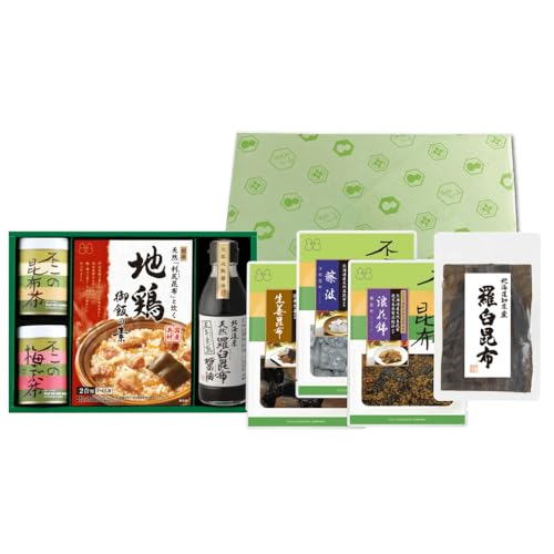 不二の昆布 昆布茶 梅こぶ茶 佃煮 炊き込み御飯の素 出し昆布 醤油詰合せ佃煮【SF-45】ギフト お歳暮 昆布 佃煮
