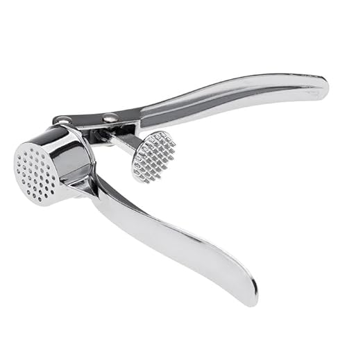 Espremedor Triturador Amassador de Alho Manual em Aço Inox, Utensílio de Cozinha Resistente, Ergonôm