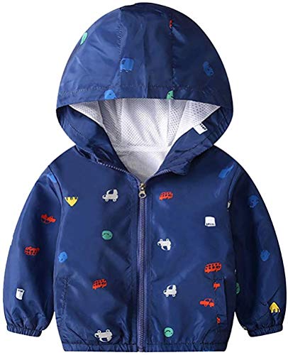 Manteau Coupe-vent Imperméable Pour Bébé Garçon/fille 1-5 Ans - Sweat à Capuche Imprimé Animé - Printemps/Automne/Hiver