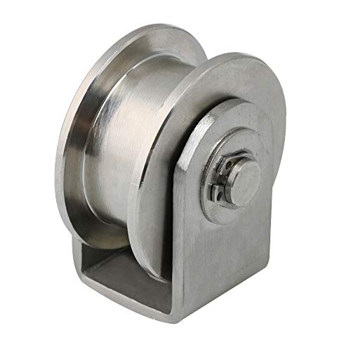4.8x5.8x3.8cm Stainless Steel H Type Small Fixed Pulley Industrial Heavy Duty