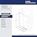 DreamLine Mirage-X 55 - 59 inch W x 71 inch H Frameless Sliding Shower Door in Brushed Nickel; Right Wall Installation