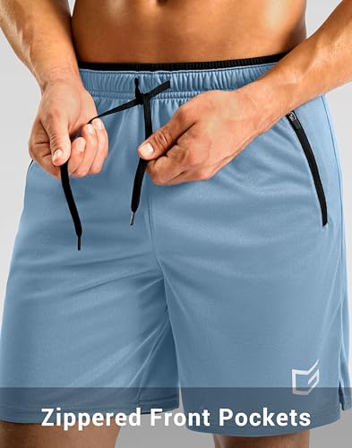 Image of G Gradual Men's Gym Workout Shorts Zipper Pockets 5 inch / 7 inch Quick Dry Breathable Runing Athletic Short for Men