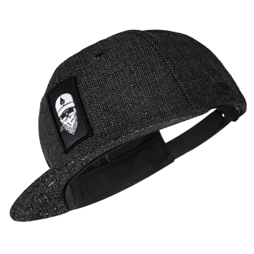 Nebelkind Casquette Snapback-Hommes Femmes Bandana Gris foncé, Taille Unique onesize, Taille réglable, Unisexe, Style Streetwear, Casquette de Baseball avec...