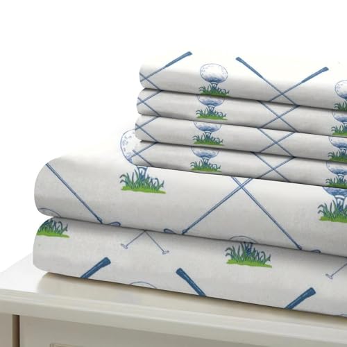 Housse de couette golf 3D 200x200cm en microfibres avec 2 taies - 7