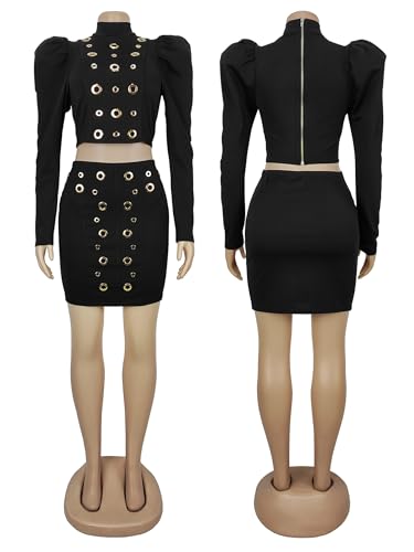 Image of Figdaw Sparkling Rhinestone Bodycon Dress for Women Special Occasions,Night Out