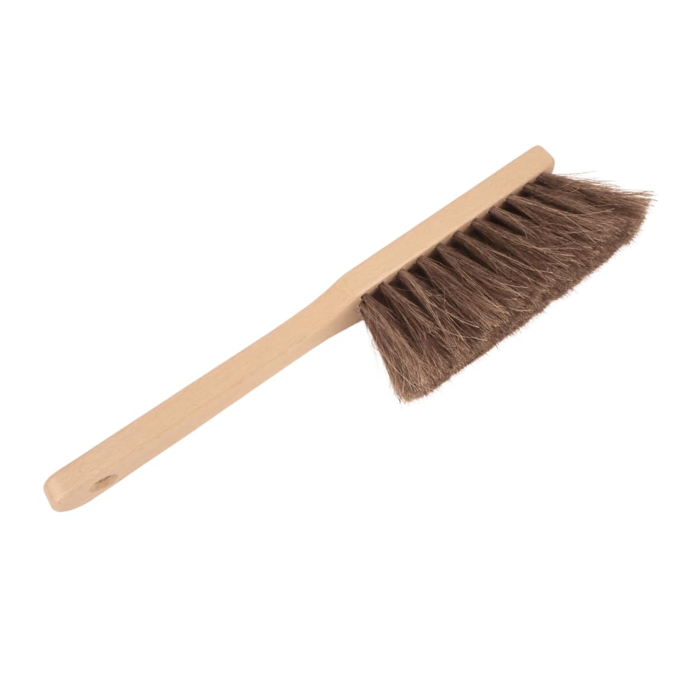 Kehrset mit Besen 120 cm Stiel Handfeger Natur Rosshaar Bodenkehrer Set Haushalt