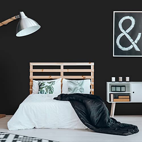 Image of practicalWs 35.4 in x118 in Black Wallpaper Peel and Stick Wallpaper | Shelf Liner Table and Door Reform Decorative