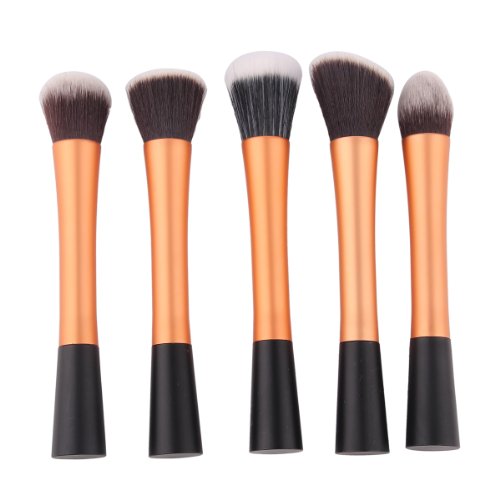 Yuan mutang Professional Powder Blush Brush Facial Care Facial Beauty Cosmetic Stipple Foundation Brush Makeup Tool (Gold)