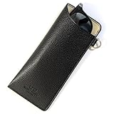 メガネケース レディース 薄型 コンパクト ソフト おしゃれ ブランド ロゴ フェイク 革 かわいい ニュアンスカラー マット ブラック