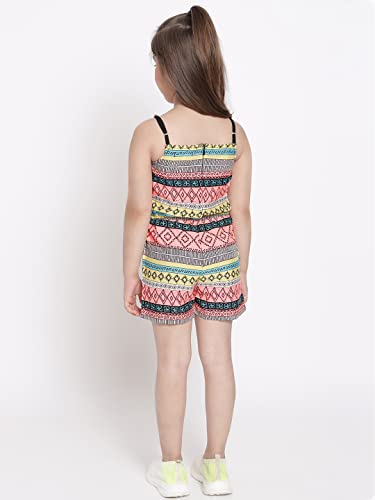 Image of Nautinati Girls Strappy Colourful Jumpsuit | Age 4-8 Years