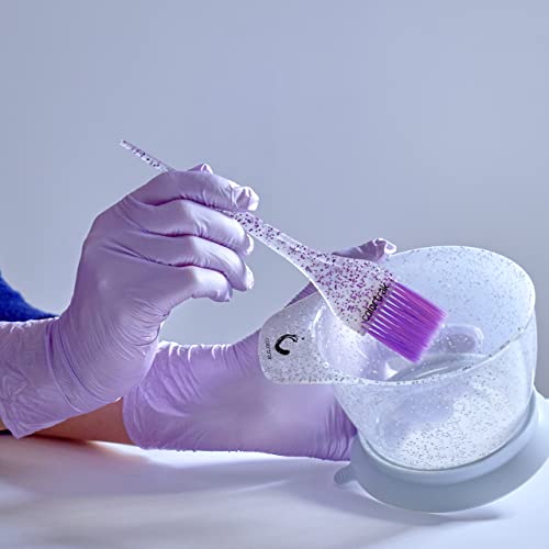 Colortrak Luminous Collection Disposable Nitrile Gloves (100 Pack), Lilac Frost Color, Small, Single-Use, Allergy-Safe, Latex-Free, Powder-Free, Odor-Free, Textured Finger Tips #TOP1