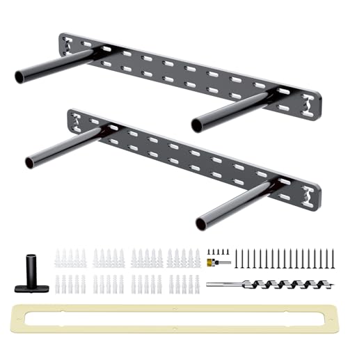 2pcs Floating Shelf Hardware Heavy Duty Hidden Shelf Brackets Support,Wall Mounting Invisible Floating Shelves Bracket with Jig (18" x 6" x 1.5" with