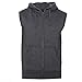 Produktbild ROCK-IT Apparel Zipped Hoodie ärmellos für Herren Sleeveless Fitness Kapuzenpullover Männer Sweater Trainingsweste Sweatshirt Tank Top S-4XL Farbe Dark Heather Grau Large