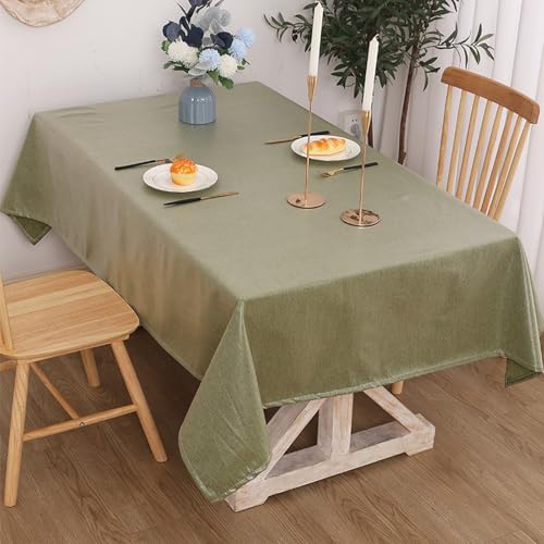 Nappe imperméable rectangulaire coton lin lavable réutilisable pour table cuisine salle à manger