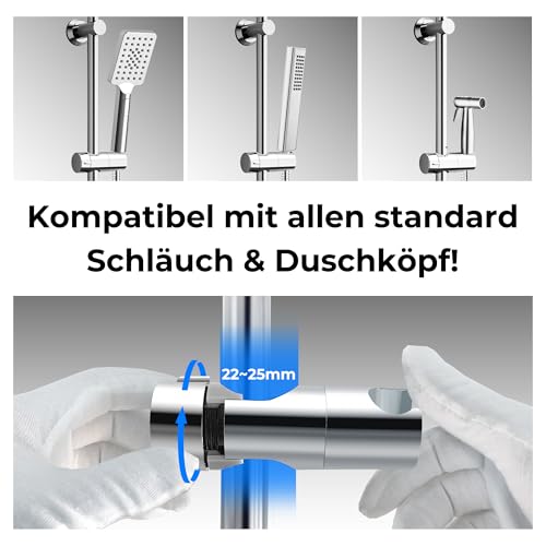 Barre de douche inox 70 cm supports réglables Dylin GmbH