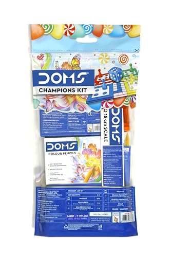 Doms Champions Kit | Perfect Value Pack | Kit for School Essentials | Gifting Range for Kids | Combination of 6 Stationery Items | Pack of 1 - Image 4 thumbnail