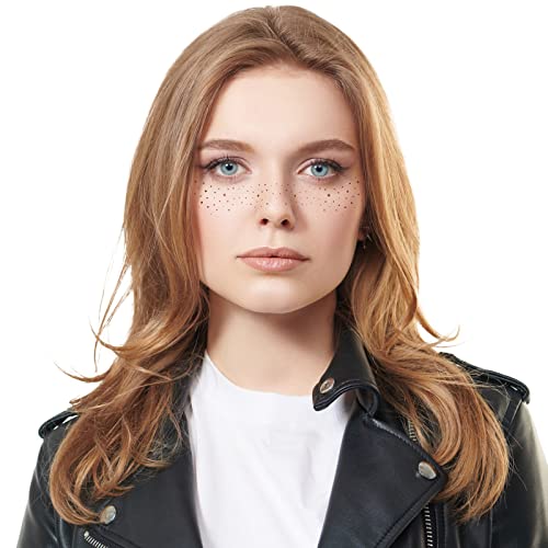 20 Pieces Temporary Freckle Tattoo Waterproof Freckles Natural Looking Henna Tattoo Stickers Fake Freckles Face Freckle Patch Makeup Accessories For Men Women Girls Party, 5 Styles #TOP5