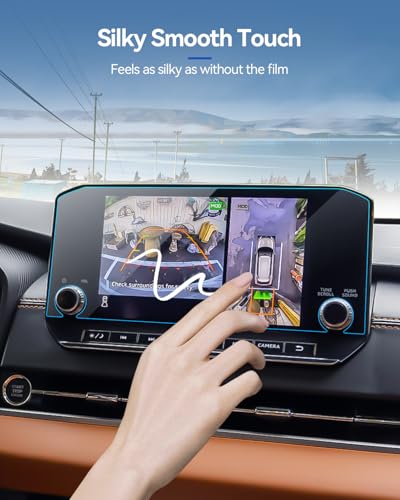 2PCS Car Screen Protector for 2022 2023 2024 Mitsubishi Outlander SE, Black Edition, SEL and SEL Black Edition Accessories Navigation Nano Screen Protector Cover HD Clear 9''