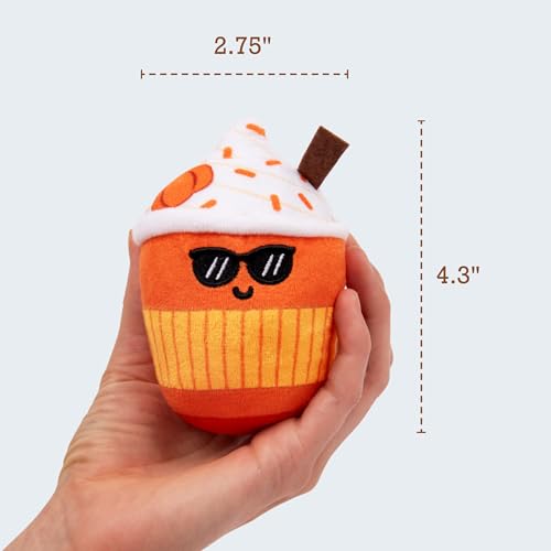 Emotional Support Lattes by Relatable, Fall Plushies Stuffed Animal Toy, Perfect Small Gift for Coffee Lovers, Gift Baskets, and Loved Ones of All Ages, Includes 5 Fall Plushies with Carrying Basket