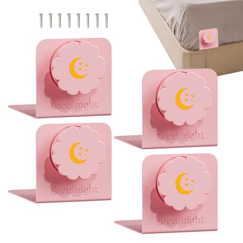 laxreheye Soporte para sábana bajera, 4 piezas clips de sujeción lateral, forma de L, fijador para cama de camping, literas, hotel, habitación de invitados