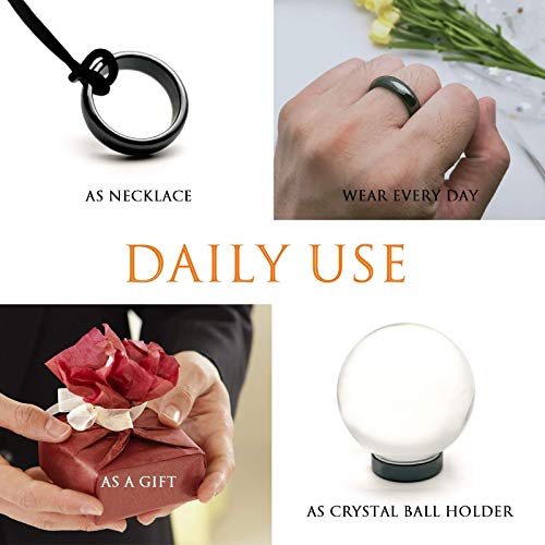 KFGJ Set di anelli di ematite，10/20 Pezzi di