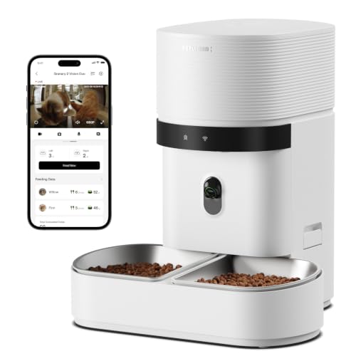 Image of PETLIBRO Automatic Cat Feeder for 2 Cats, AI Recognition Camera Intake Log