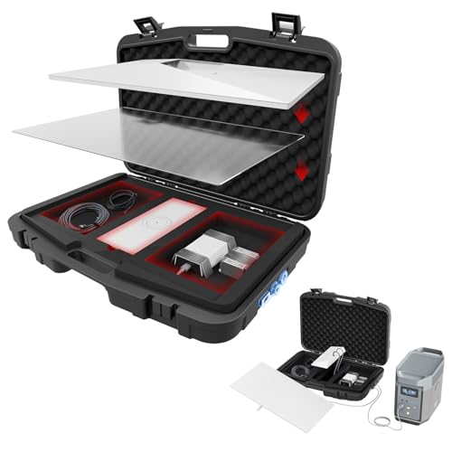 Image of Starlink Standard Gen 3 Hard Travel Carrying Case with Built-In 57V DC Boost Converter, AC /DC Input & External RJ45 Port - Rugged Protective Storage Box for Gen 3 Router, Dish & Cables