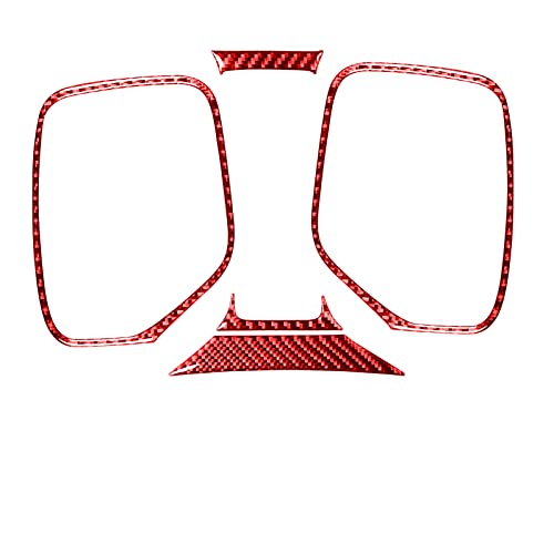 Image of NVCNX Real Premium Carbon Fiber Dashboard Speedometer Instrument Panel Frame Dash Trim Cover Car Interior Accessories Compatible with Chevrolet Camaro 2010 2011 2012 2013 2014 2015 5PCS Red