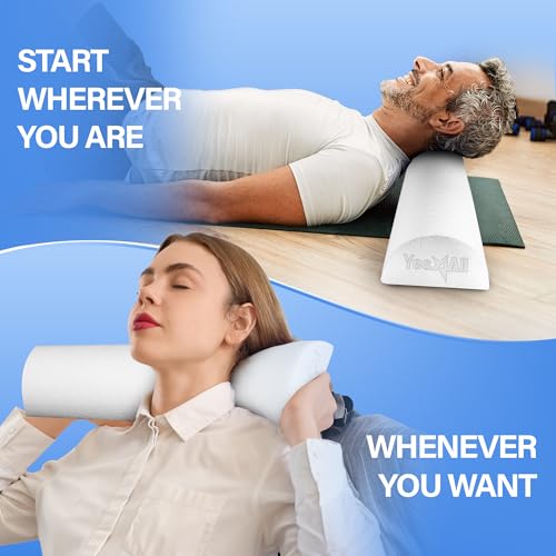 Image of Yes4All Medium Firm Half Foam Rollers for Post-Workout Relaxation, 12 /18 /24 /36 inch PE Foam Roll for Back Massage & Yoga Exercise