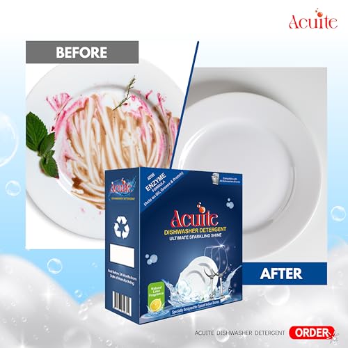 Image of Dishwasher Detergent Powder 900g | Powerful Enzyme Based Formula | 100% Water-Soluble | Phosphate-Free | Built for Indian Kitchens & Water Conditions | For All Automatic Dishwashers