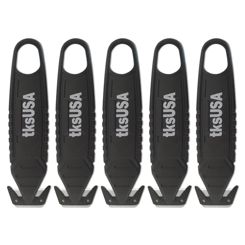 Safety Box Cutter. tksUSA here, your Cutter Stainless, Steel Package Opener. Pack Safety Knife Package Box Opener with Ergonomic Film Cutting Blade for Box, Carton, Shrink Wrap, Plastic Straps