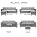 Divano Roma Furniture Small Space Modern Sectional Sofa, Gray